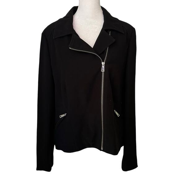 Carlisle black zip-up blazer jacket size 12 - Picture 1 of 10